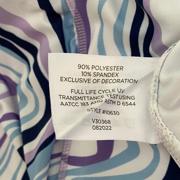 Coolibar Golf Skort Multicolor Wave Pattern, size Large, UV Protection - Picture 8 of 9